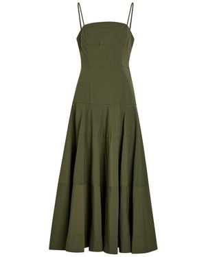 Veronica Beard Ilona Faille Dress - Green