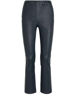 Arma Kamilla Slim-Leg Leather Pants - Blue
