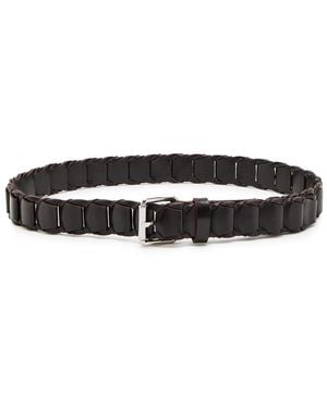 Lemaire Link Leather Belt - White