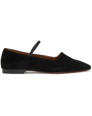 Atp Atelier Petina Suede Mary Jane Flats - Black
