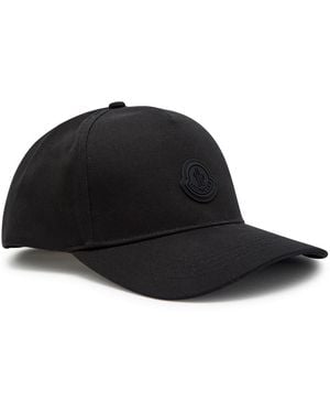 Moncler Logo-Appliquéd Cotton Cap - Black