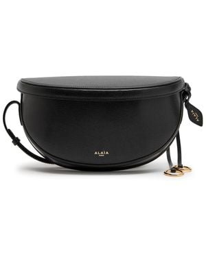 Alaïa Hip East West Grained Leather Cross-Body Bag - Black