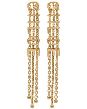 Chloé Mini Belt Trio Drop Earrings - Metallic