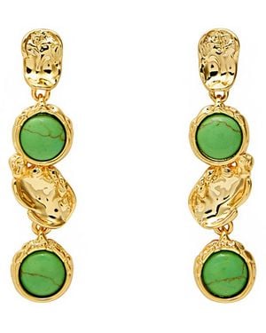Alexis Brut 14Kt-Plated Drop Earrings - White