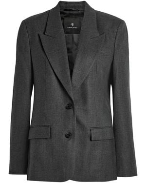 Anine Bing Ross Wool Blazer - Black