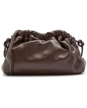Mansur Gavriel Cloud Mini Leather Clutch - Brown