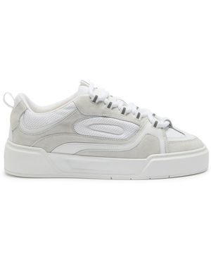 Cleens Essential Skate Evo Panelled Mesh Trainers - White