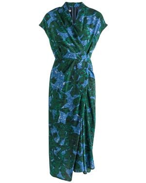 Dries Van Noten Dilian Printed Silk Midi Dress - Green