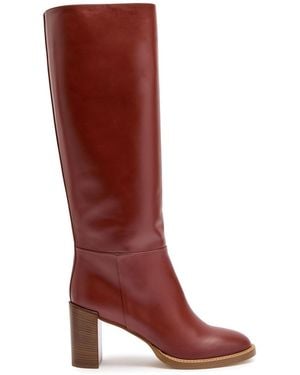 Gabriela Hearst Bocca Leather Knee-High Boots - Red