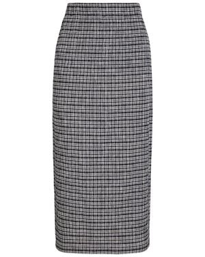 Vince Striped Shirred Midi Skirt - Grey