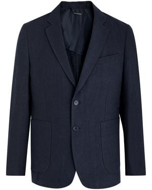 Percival Linen Blazer - Blue