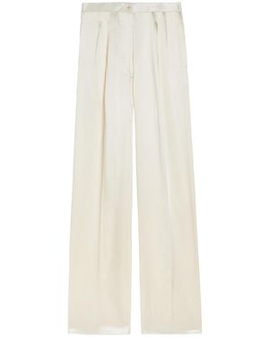 Giuliva Heritage The Elsa Wide-Leg Satin Pants - White