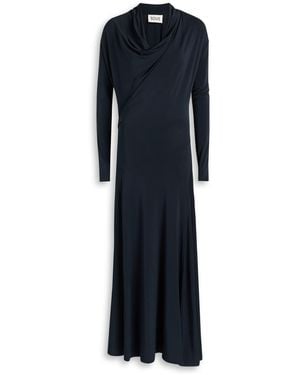 TOVE Eadan Draped Stretch-Jersey Maxi Dress - Blue