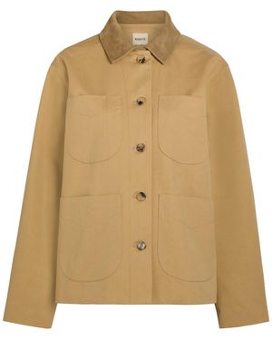 KHAITE Wyatt Suede And Cotton Jacket - Natural