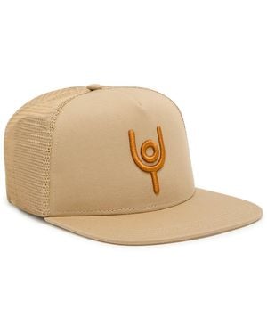 Now You Live Trucker Logo-Embroidered Twill Cap - Natural