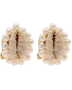 Eliou Ava 18Kt-Plated Clip-On Earrings - Natural