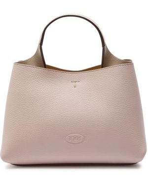 【関税＆送料込み】Tod'S Light Pink Leather Totes Tod's Light Pink Leather Totes | italist