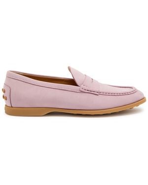 Tod's Gomma Leggero Nubuck Loafers - Pink