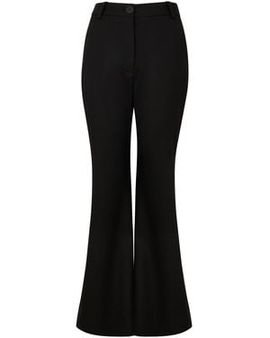 By Malene Birger Carass Flared-Leg Woven Trousers - Black