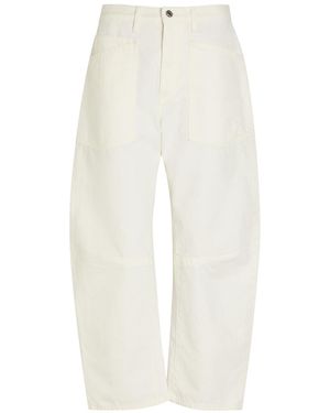 Nili Lotan Shon Barrel-Leg Jeans - White