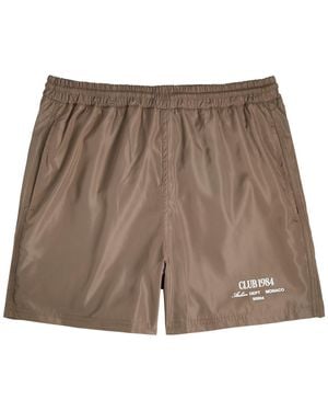 Club 1984 Essential Shell Swim Shorts - Brown