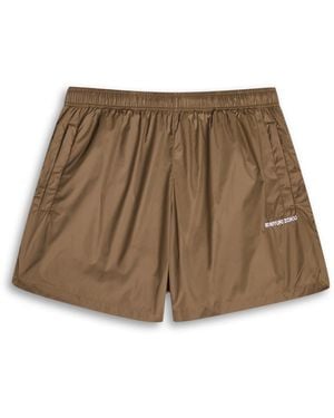 MKI Miyuki-Zoku Logo-Embroidered Shell Swim Shorts - Brown