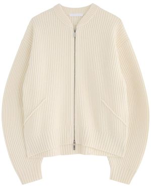 Helmut Lang Apex Ribbed Wool-Blend Jumper - Natural