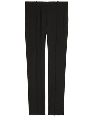 Calvin Klein Erin Straight-Leg Wool Trousers - Black