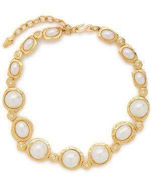 Kenneth Jay Lane Faux-Embellished 22Kt-Plated Necklace - Metallic