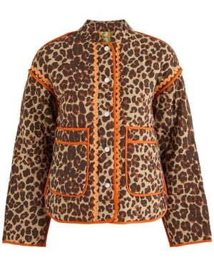 Never Fully Dressed Sóller Printed Reversible Jacket - Brown