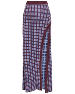 Rabanne Patterned Fine-Knit Midi Skirt - Purple