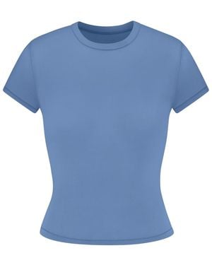 Skims Stretch-Jersey T-Shirt - Blue