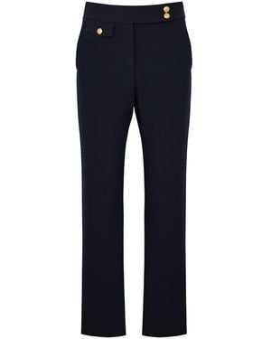 Veronica Beard Renzo Straight-Leg Trousers - Blue