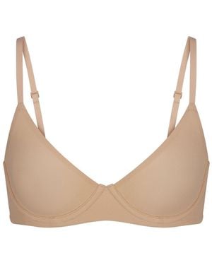 Skims Unlined Stretch-Jersey Demi Bra - Natural