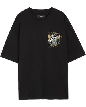 Amiri Hollywood Printed Cotton T-Shirt - Black
