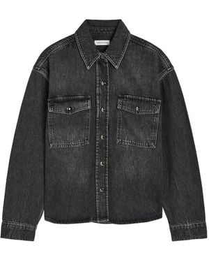 Anine Bing Paxton Washed Denim Shirt - Black