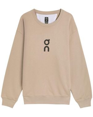 On Shoes Club Logo Cott-Blend Sweatshirt - Natural