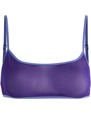Dries Van Noten Cutie Stretch-Silk Chiffon Bra Top - Purple