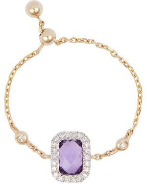 Anissa Kermiche Amethyst Embellished 18Kt Ring - Metallic