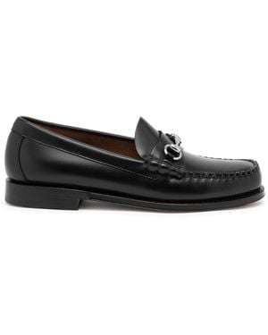 G.H. Bass & Co. Weejuns Lincoln Moc Glossed Leather Loafers - Black