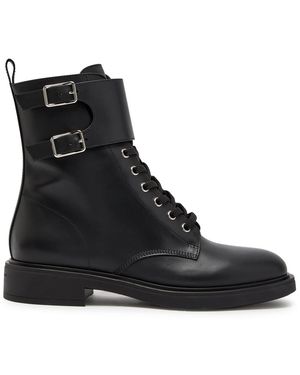 Gianvito Rossi Ripley Leather Ankle Boots - Black
