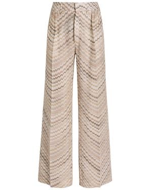 Missoni Zigzag Fine-Knit Trousers - Natural
