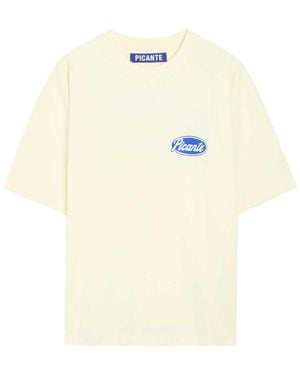 Picante Sienna Logo-Print Cotton T-Shirt - Natural