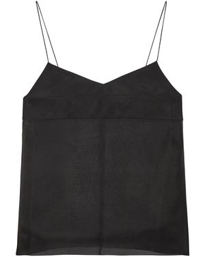 Voranida Jane Silk Organza Top - Black