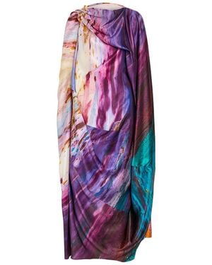 ROKSANDA Robina Printed Silk Maxi Dress - Purple