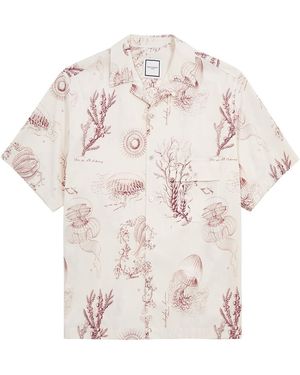 WOOYOUNGMI Sea Printed Cotton-Poplin Shirt - White