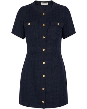 Giuliva Heritage The Vera Tailored Bouclé Mini Dress - Blue