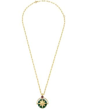 Maria Frering Giotto Gemstone Pendant-Plated Necklace - Metallic