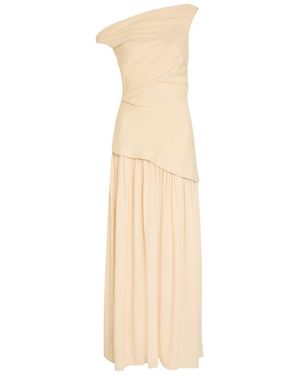 Faithfull the Brand Roma Off-The-Shoulder Linen Maxi Dress - Natural