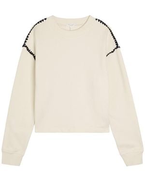 Rag & Bone Vintage Terry Blanket Stitch Cotton-Blend Sweatshirt - Natural